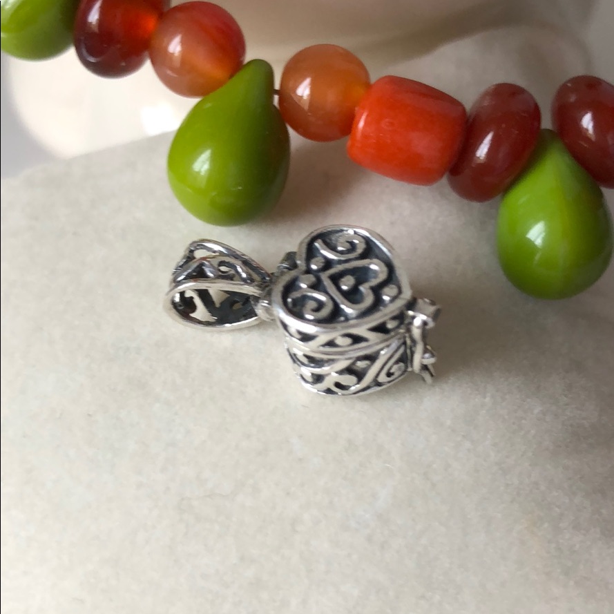 Ibb Sterling Silver Heart Charm Pendant